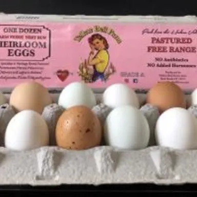 Heirloom Mix Color Pastured eggs.